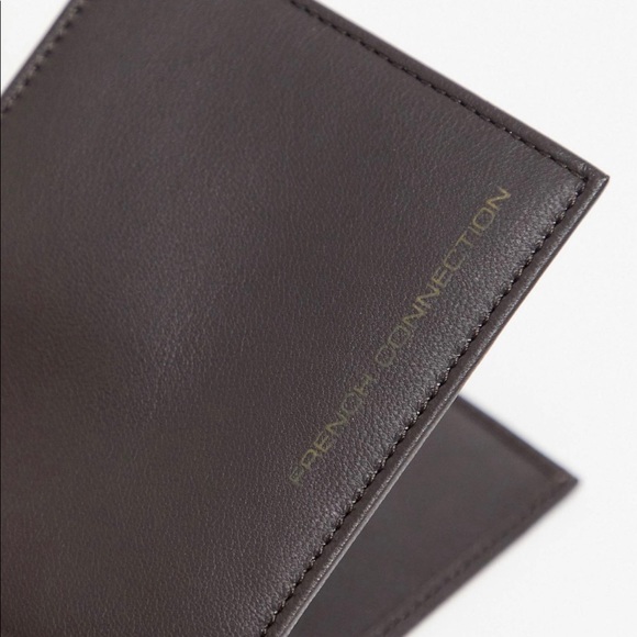 French Connection Brown Leather Bifold Wallet - Picture 2 of 4